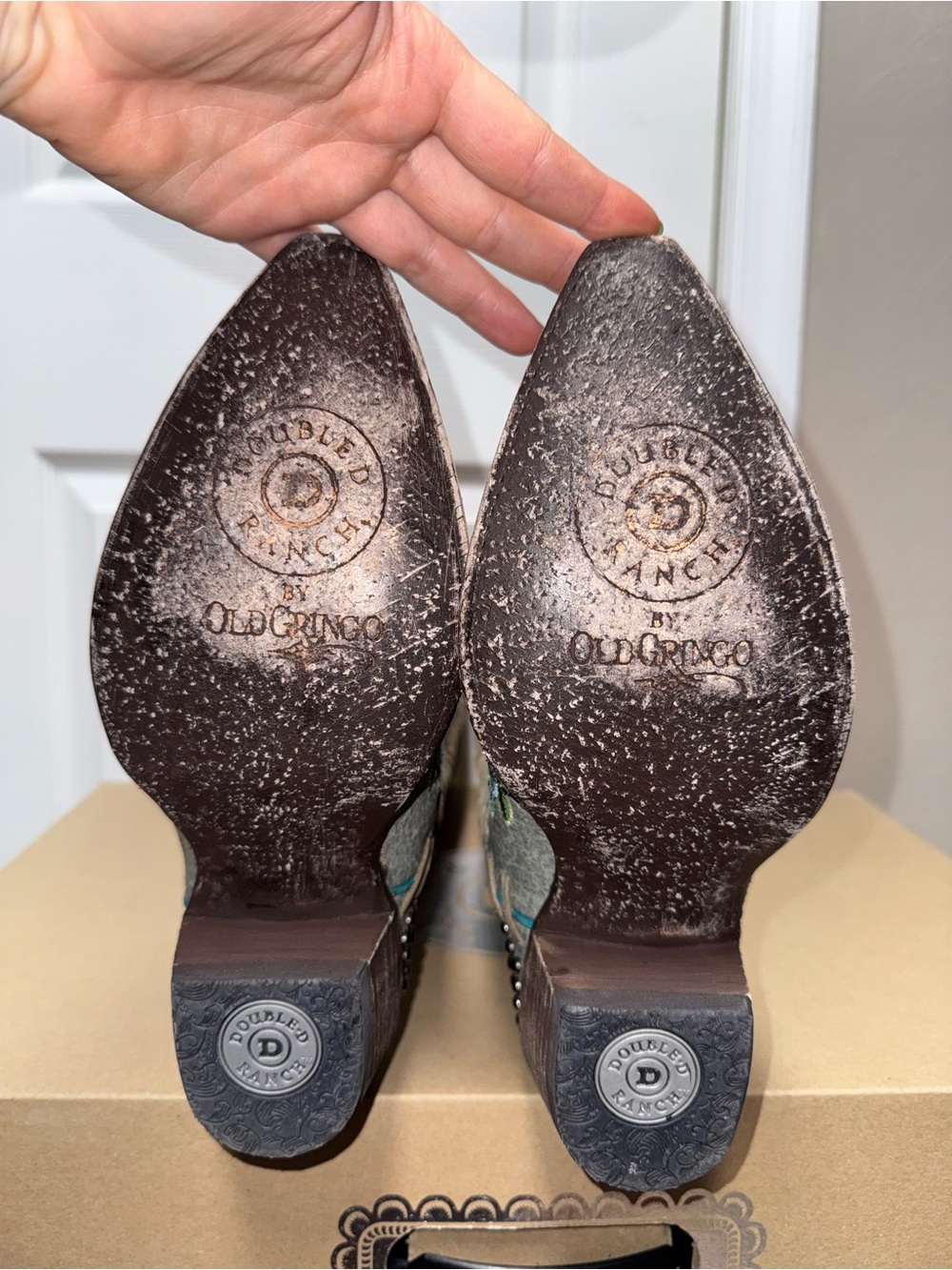 OLD GRINGO DOUBLE D RANCH Almost Famous Boot Vintage Ice -Sz 7.5 Like NEW IN BOX - Picture 11 of 13